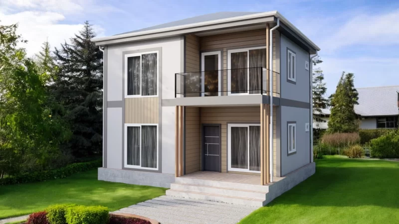 Çift Kat Prefabrik Ev 104 m² Model B160